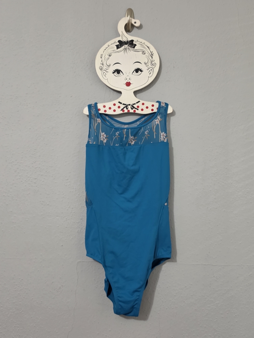 Mirella Blue Tank Leotard Dancewear Size Med